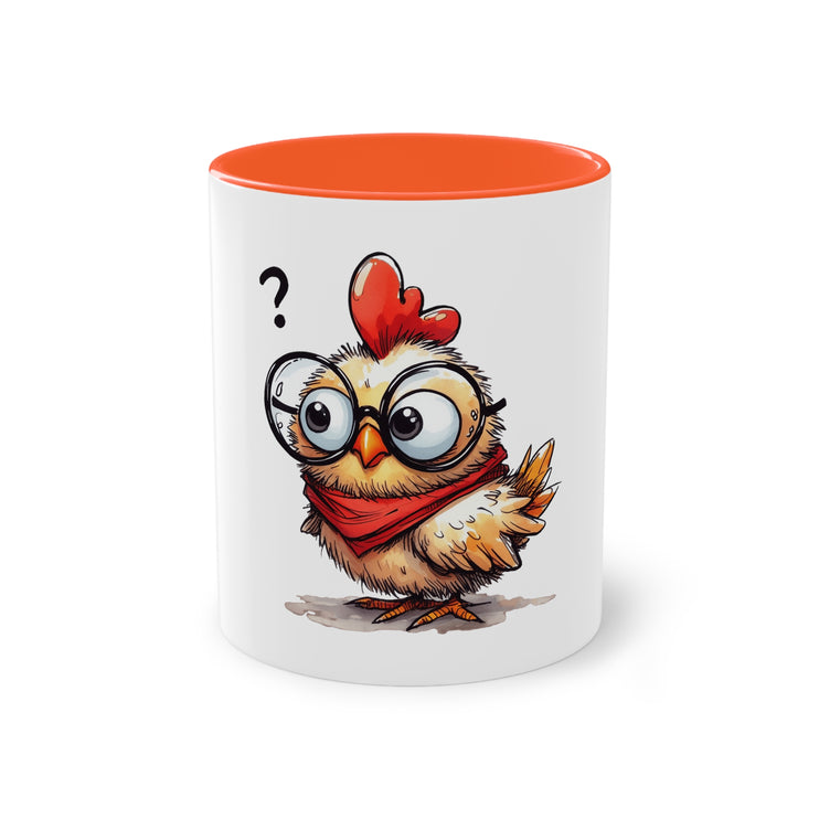 Harmony Two-Tone Coffee Mug: Sip in Style, Revel in Comfort - Chicken