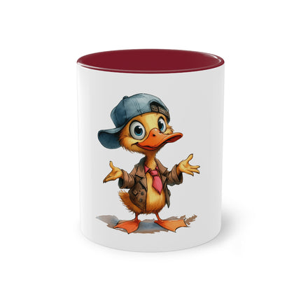 Harmony Two-Tone Coffee Mug: Sip in Style, Revel in Comfort - Duck