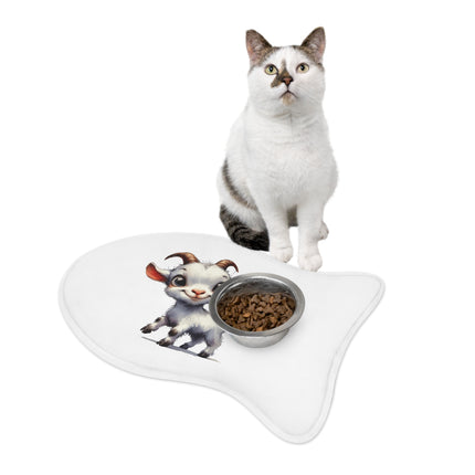 CharmPaws Pet Feeding Mats: Keep Mealtime Mess-Free & Stylish! - Goat