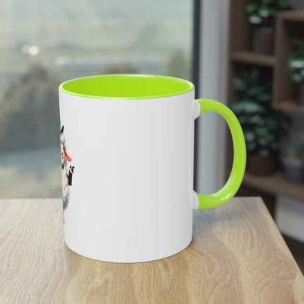 Harmony Two-Tone Coffee Mug: Sip in Style, Revel in Comfort - Sheep