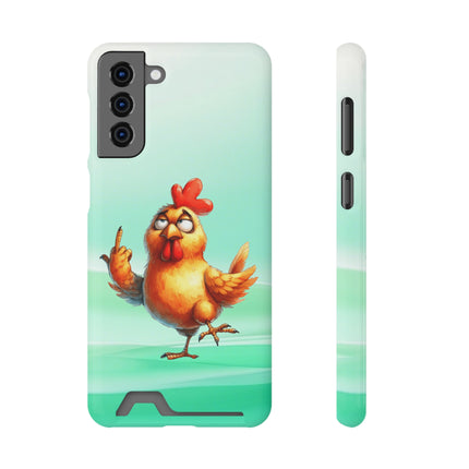 EnchantGuard Phone Case with Card Holder: Style Meets Functionality - Rooster