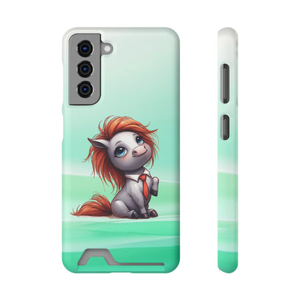 EnchantGuard Phone Case with Card Holder: Style Meets Functionality - Horse