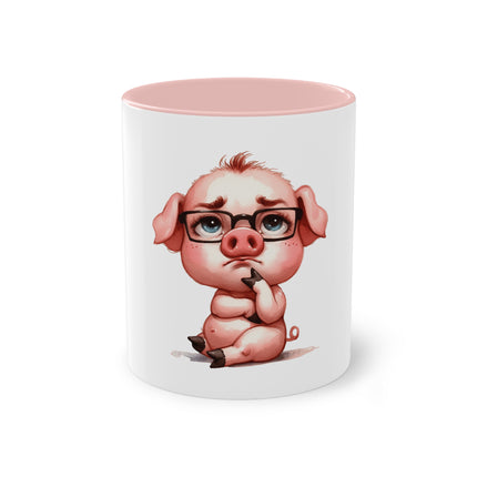 Harmony Two-Tone Coffee Mug: Sip in Style, Revel in Comfort - Pig