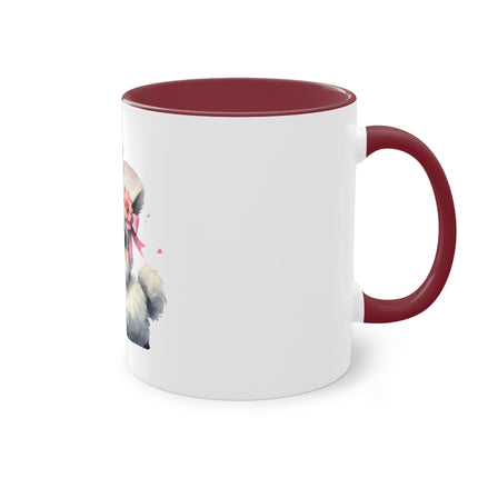 Harmony Two-Tone Coffee Mug: Sip in Style, Revel in Comfort - Sheep