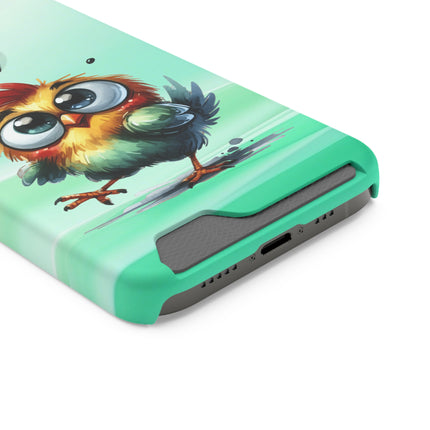 EnchantGuard Phone Case with Card Holder: Style Meets Functionality - Chicken