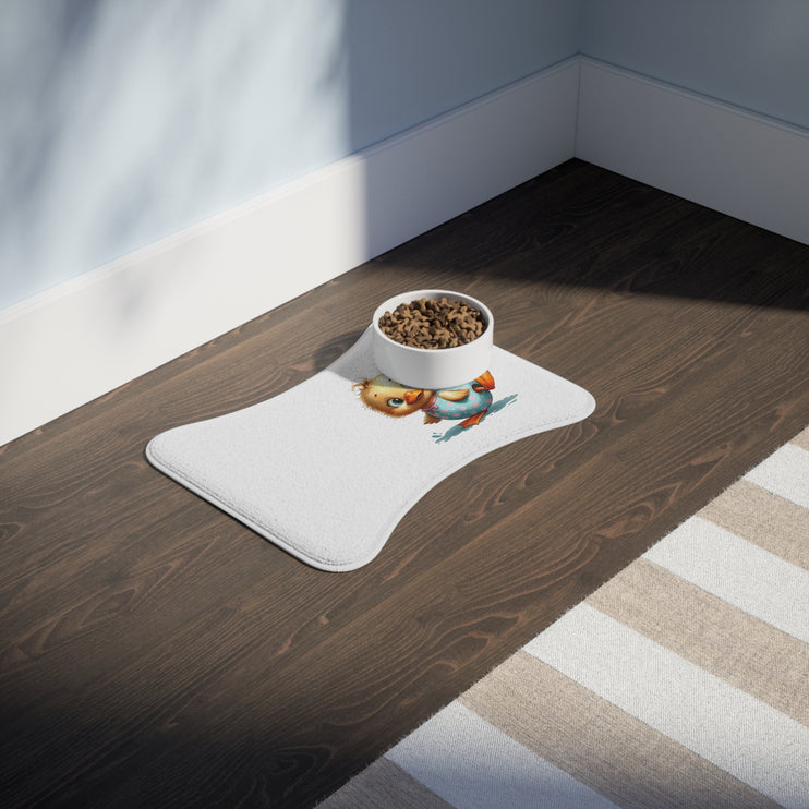 CharmPaws Pet Feeding Mats: Keep Mealtime Mess-Free & Stylish! Duck