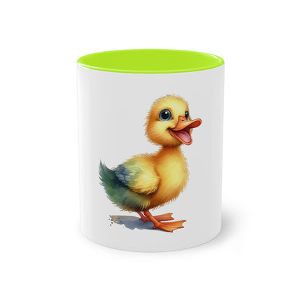 Harmony Two-Tone Coffee Mug: Sip in Style, Revel in Comfort - Duck