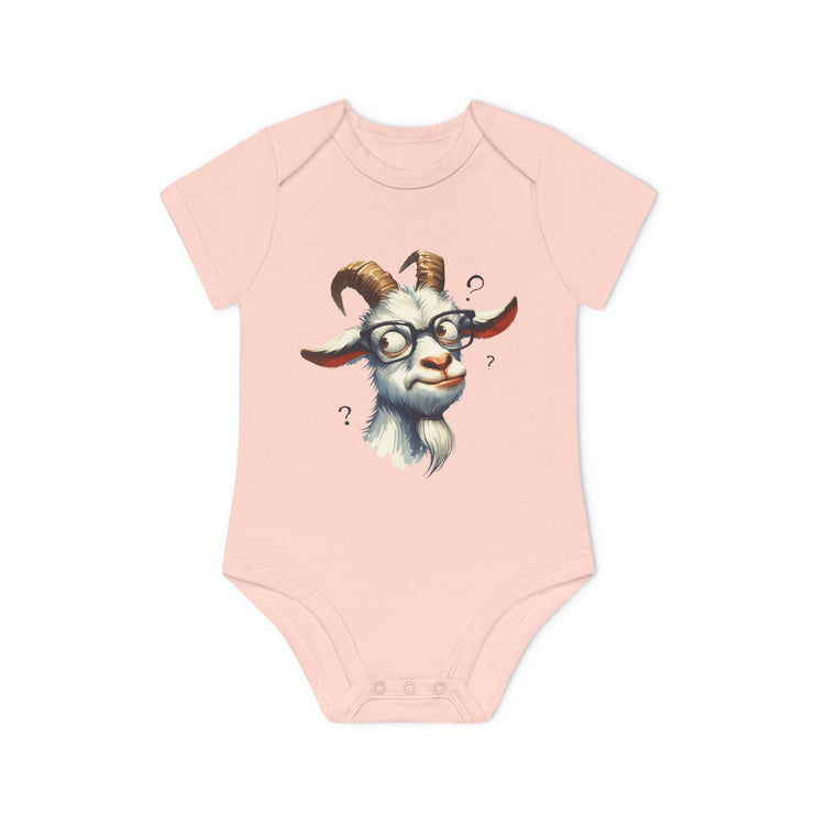 SnuggleNest Organic Baby Bodysuit (Short Sleeves) Goat