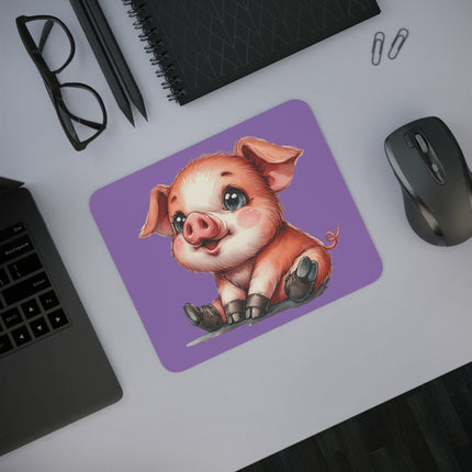 WhimsyWonder Desk Mouse Pad: fascino personalizzato per il tuo spazio di lavoro - seduta per maiale carino