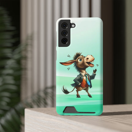 EnchantGuard Phone Case with Card Holder: Style Meets Functionality - Donkey