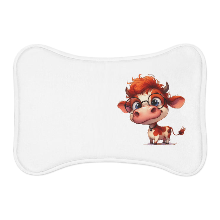 CharmPaws Pet Feeding Mats: Keep Mealtime Mess-Free & Stylish! - Cow