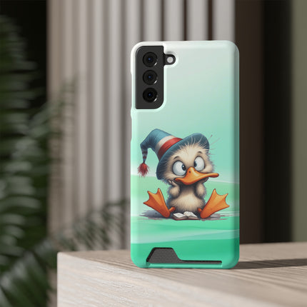 EnchantGuard Phone Case with Card Holder: Style Meets Functionality - Duck