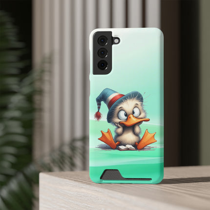 EnchantGuard Phone Case with Card Holder: Style Meets Functionality - Duck