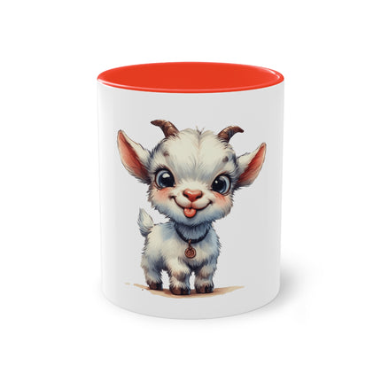 Harmony Two-Tone Coffee Mug: Sip in Style, Revel in Comfort - Goat