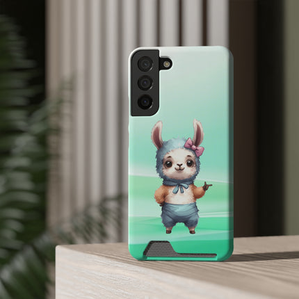 EnchantGuard Phone Case with Card Holder: Style Meets Functionality - Rabbit