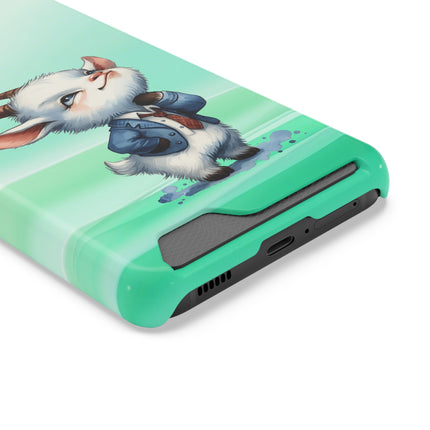 EnchantGuard Phone Case with Card Holder: Style Meets Functionality - Goat