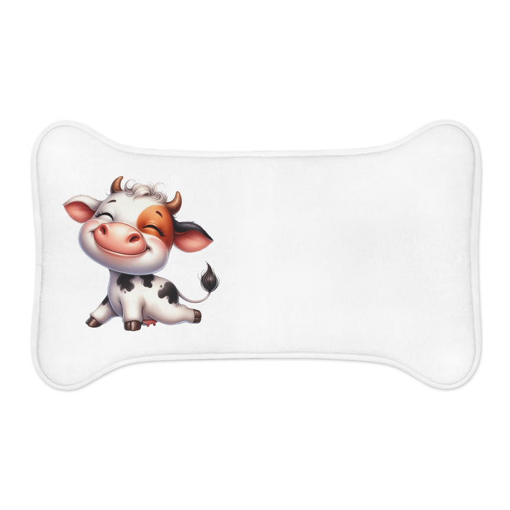 CharmPaws Pet Feeding Mats: Keep Mealtime Mess-Free & Stylish! - Cow