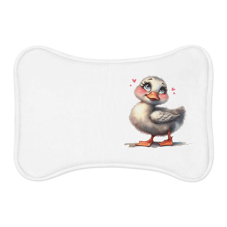 CharmPaws Pet Feeding Mats: Keep Mealtime Mess-Free & Stylish! - Duck