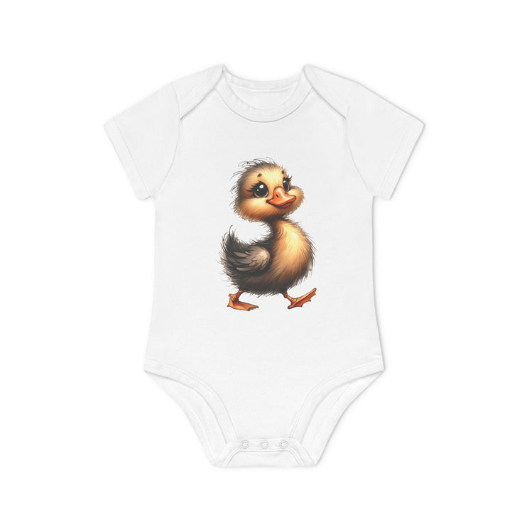 SnuggleNest Organic Baby Bodysuit (Short Sleeves) Duck