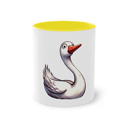 Harmony Two-Tone Coffee Mug: Sip in Style, Revel in Comfort - Swan