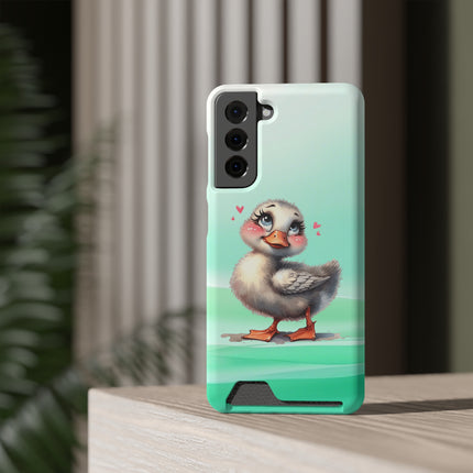 EnchantGuard Phone Case with Card Holder: Style Meets Functionality - Duck