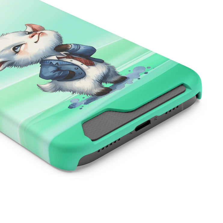 EnchantGuard Phone Case with Card Holder: Style Meets Functionality - Goat