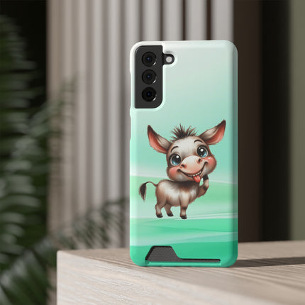 EnchantGuard Phone Case with Card Holder: Style Meets Functionality - Donkey