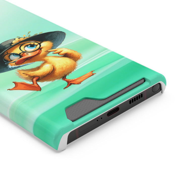 EnchantGuard Phone Case with Card Holder: Style Meets Functionality - Duck