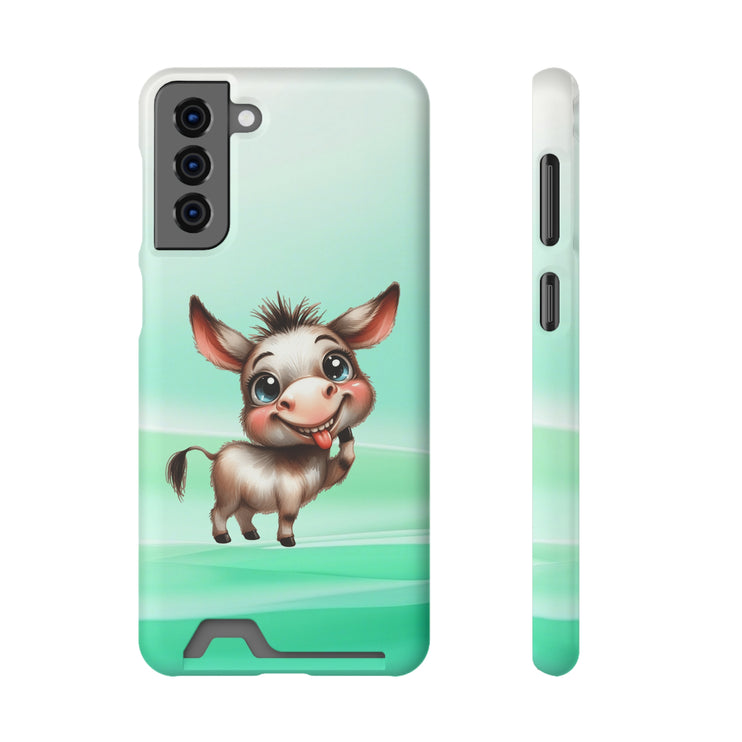 EnchantGuard Phone Case with Card Holder: Style Meets Functionality - Donkey