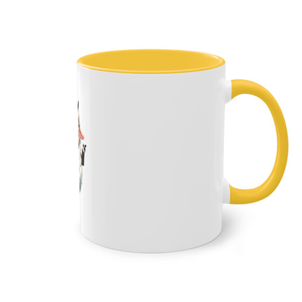 Harmony Two-Tone Coffee Mug: Sip in Style, Revel in Comfort - Sheep