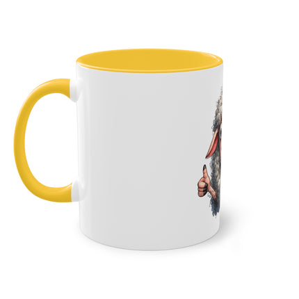 Harmony Two-Tone Coffee Mug: Sip in Style, Revel in Comfort - Sheep