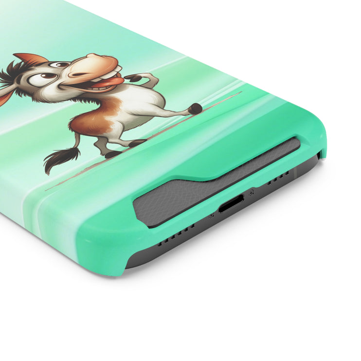 EnchantGuard Phone Case with Card Holder: Style Meets Functionality - Donkey