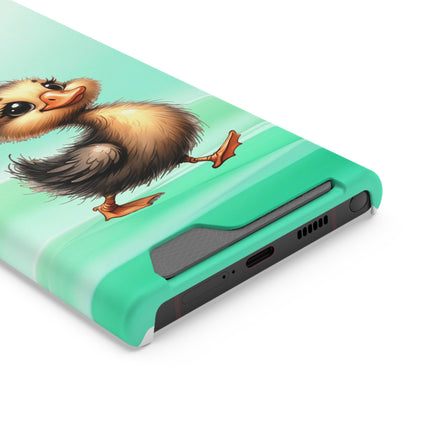 EnchantGuard Phone Case with Card Holder: Style Meets Functionality - Duck