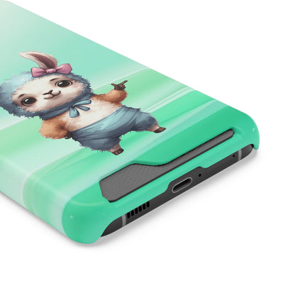 EnchantGuard Phone Case with Card Holder: Style Meets Functionality - Rabbit