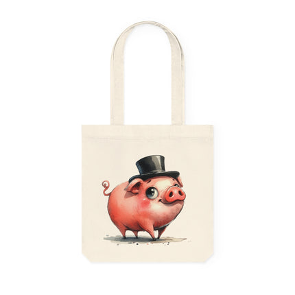 Canvas Sustainstyle Tote Bag: Modă eco -conștientă - porc