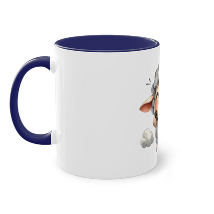 Harmony Two-Tone Coffee Mug: Sip in Style, Revel in Comfort - Sheep