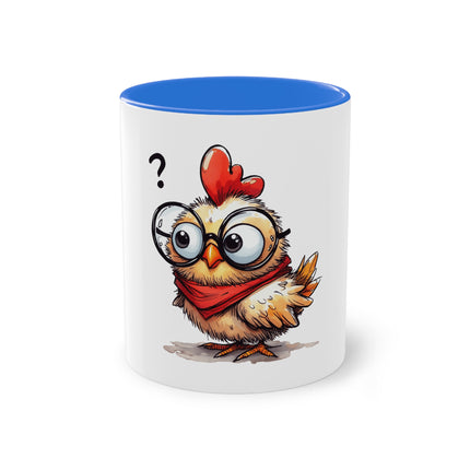 Harmony Two-Tone Coffee Mug: Sip in Style, Revel in Comfort - Chicken