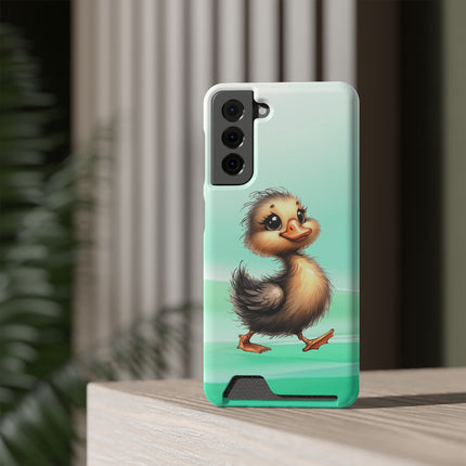 EnchantGuard Phone Case with Card Holder: Style Meets Functionality - Duck