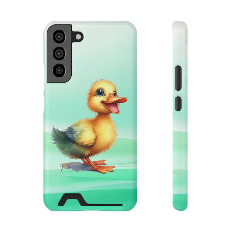 EnchantGuard Phone Case with Card Holder: Style Meets Functionality - Duck