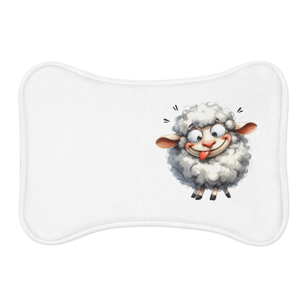 CharmPaws Pet Feeding Mats: Keep Mealtime Mess-Free & Stylish! - Sheep