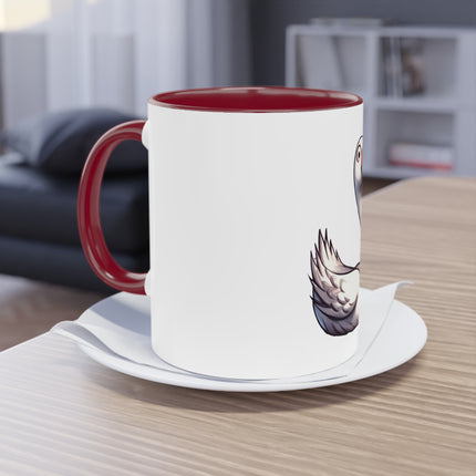 Harmony Two-Tone Coffee Mug: Sip in Style, Revel in Comfort - Swan