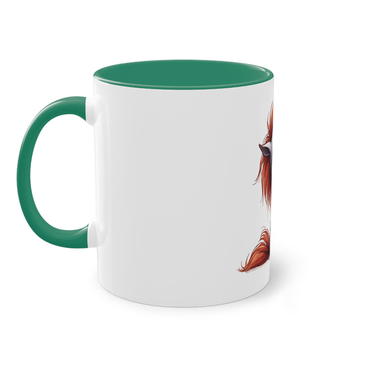 Harmony Two-Tone Coffee Mug: Sip in Style, Revel in Comfort - Horse