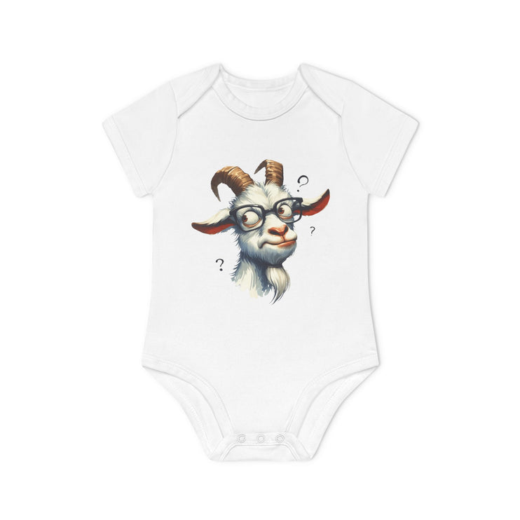 SnuggleNest Organic Baby Bodysuit (Short Sleeves) Goat