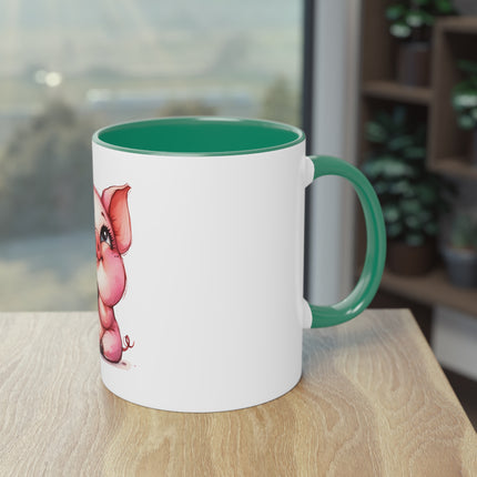 Harmony Two-Tone Coffee Mug: Sip in Style, Revel in Comfort - Pig