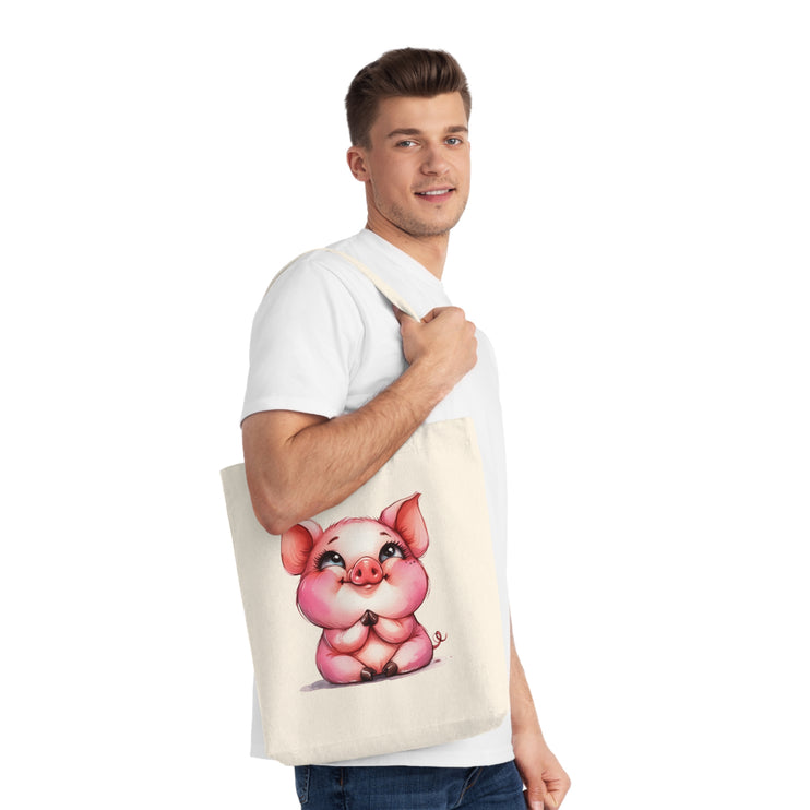 Καμβά sustainstyle Tote Bag: Eco -Conscious Fashion - Pig