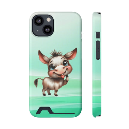 EnchantGuard Phone Case with Card Holder: Style Meets Functionality - Donkey