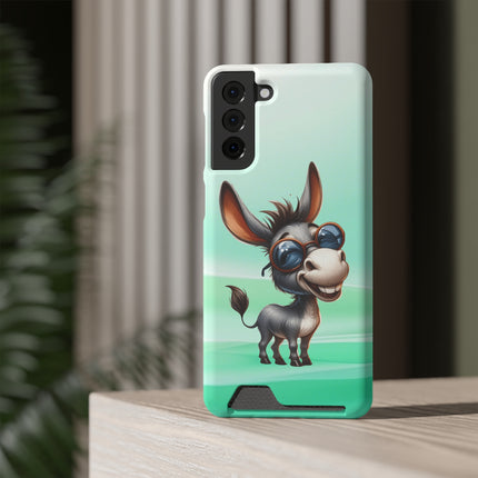 EnchantGuard Phone Case with Card Holder: Style Meets Functionality - Donkey