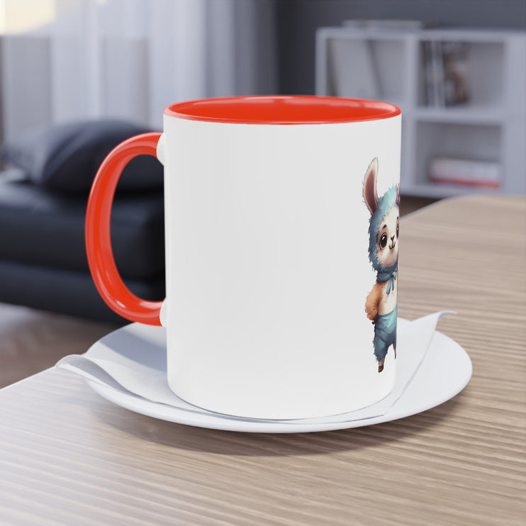 Harmony Two-Tone Coffee Mug: Sip in Style, Revel in Comfort - Rabbit