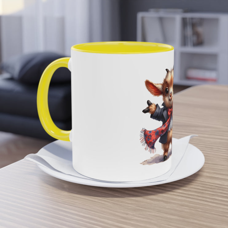 Harmony Two-Tone Coffee Mug: Sip in Style, Revel in Comfort - Goat