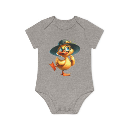 SnuggleNest Organic Baby Bodysuit (Short Sleeves) Duck